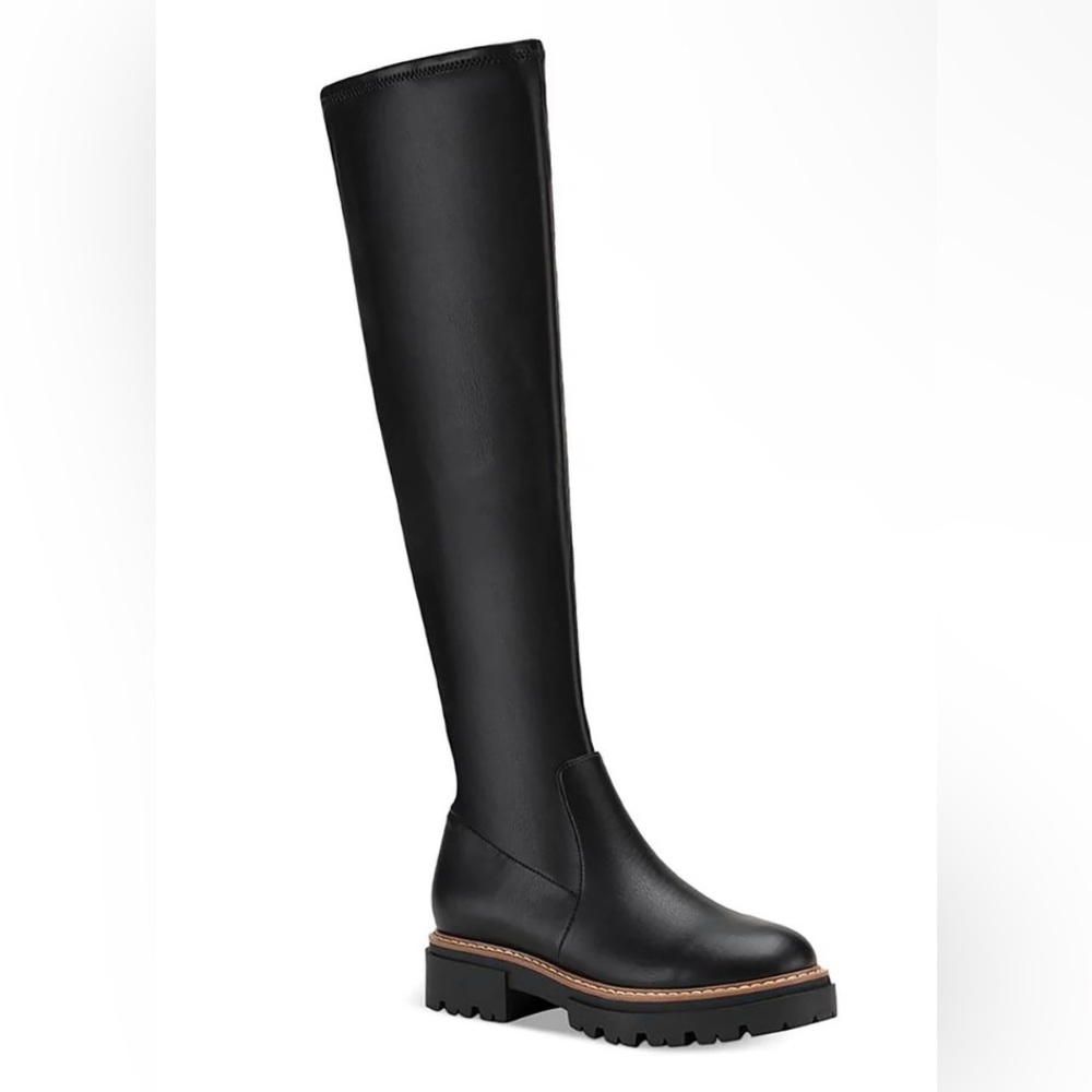 SUN + STONE JACKSONN WOMENS PADDED INSOLE LUG SOLE OVER-THE-KNEE BOOTS